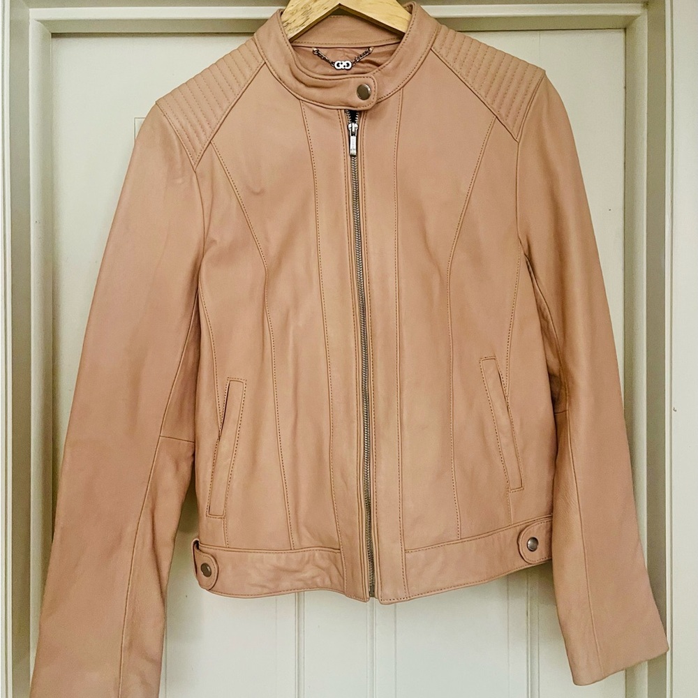 Cole Haan Pink Leather Jacket